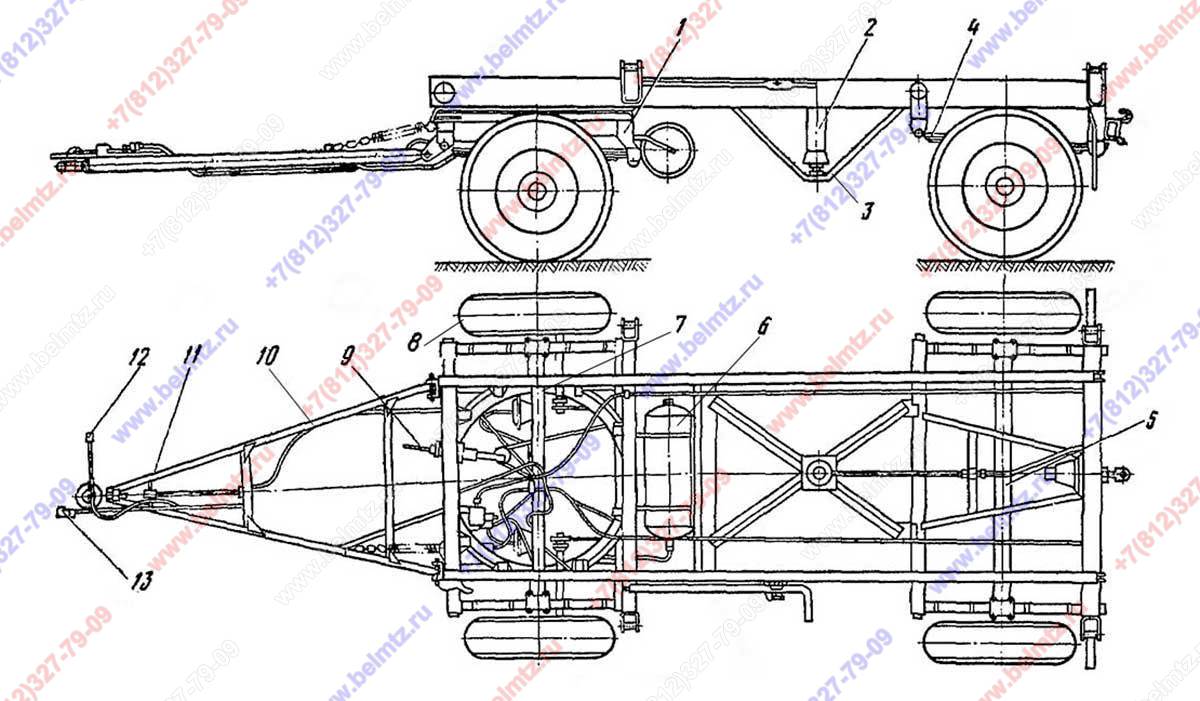 Запчасти телега. Шасси прицепа 2птс4. Прицеп тракторный 2 ПТС-4 чертеж. Вес прицепа 2 ПТС 4. Рама прицеп 2 ПТС-4.