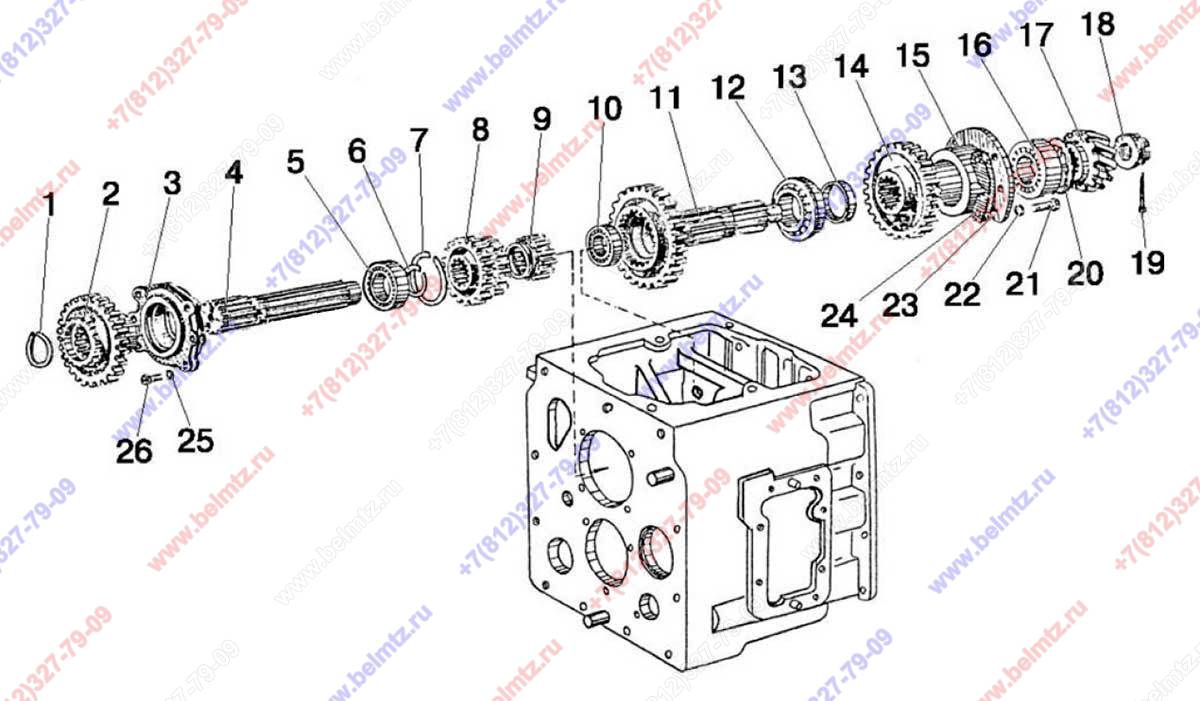 Каталог коробка мтз. МТЗ-82.1 коробка передач первичный вал. Вал коробка МТЗ-80. Вторичный вал КПП МТЗ 82 схема. Подшипник первичного вала КПП МТЗ 82.1.