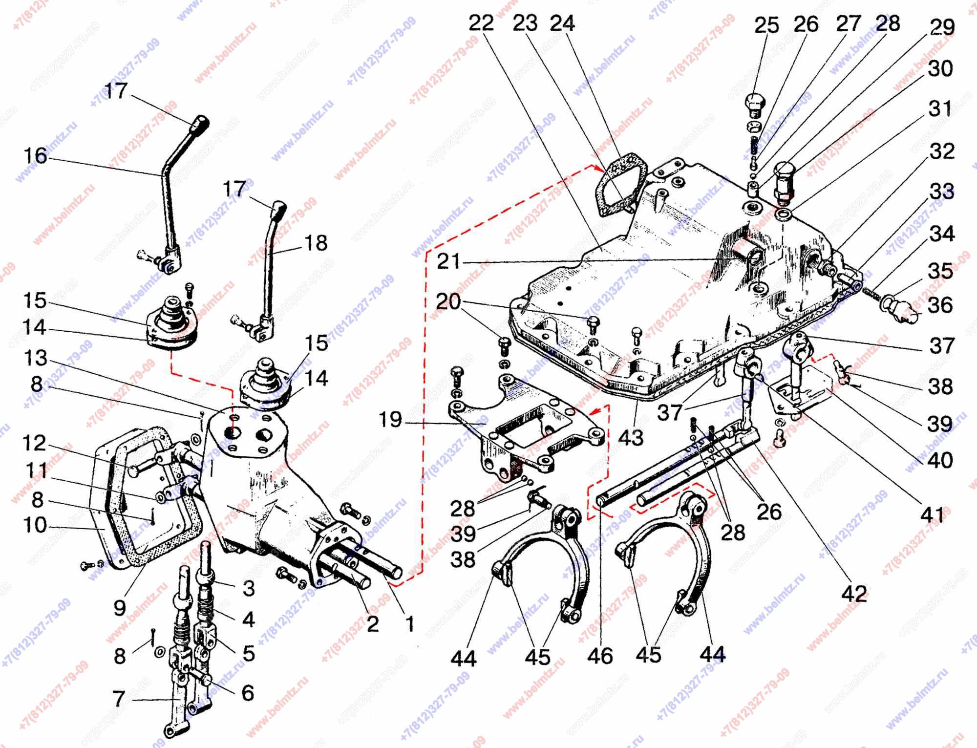 Крышка кпп мтз боковое переключение. Схема коробки МТЗ 1523. Коробка передач МТЗ 1523. КПП МТЗ 1523 рычаги. 80-1702010-02 Механизм управления МТЗ-1221.