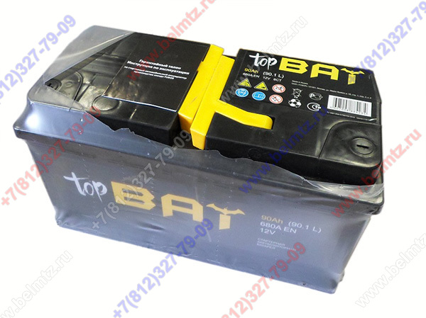 Аккумулятор 6СТ-90  L Topbat 352x175x190 EN680A