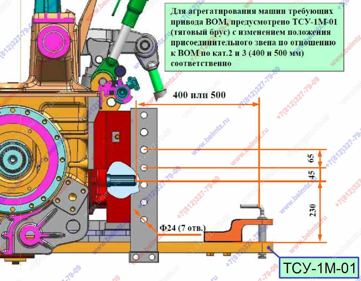 2022-2707150 Тяговый брус ТСУ-1М-01