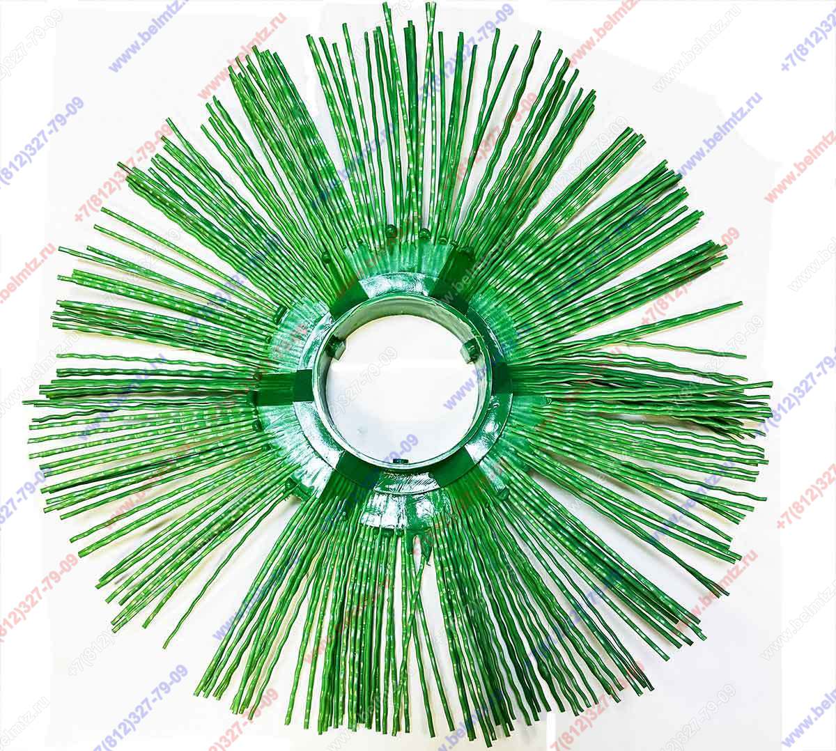 Диск щеточный полипропиленовый 120х550 (первичное сырье класса ЛЮКС зеленый) беспроставочный